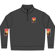 Unisex Relax Faded Half Zip Sweatshirt
